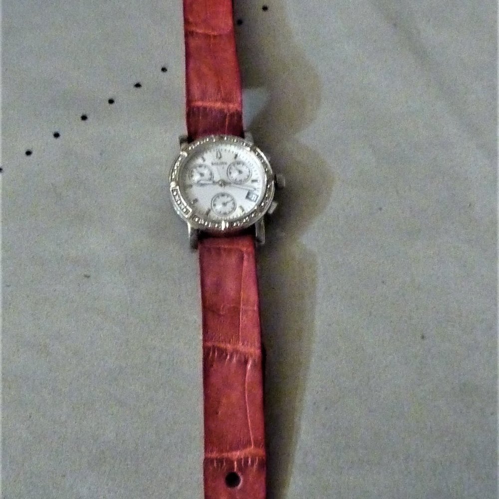 Ladies Bulova Accutron Chronograph 4 Dial + Date Diamond Bezel VG Condition
